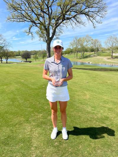 Clara Peake of Binscarth won the Spring Regional Preview event in April, marking her first NCAA Division II golf tournament title. (Submitted)
