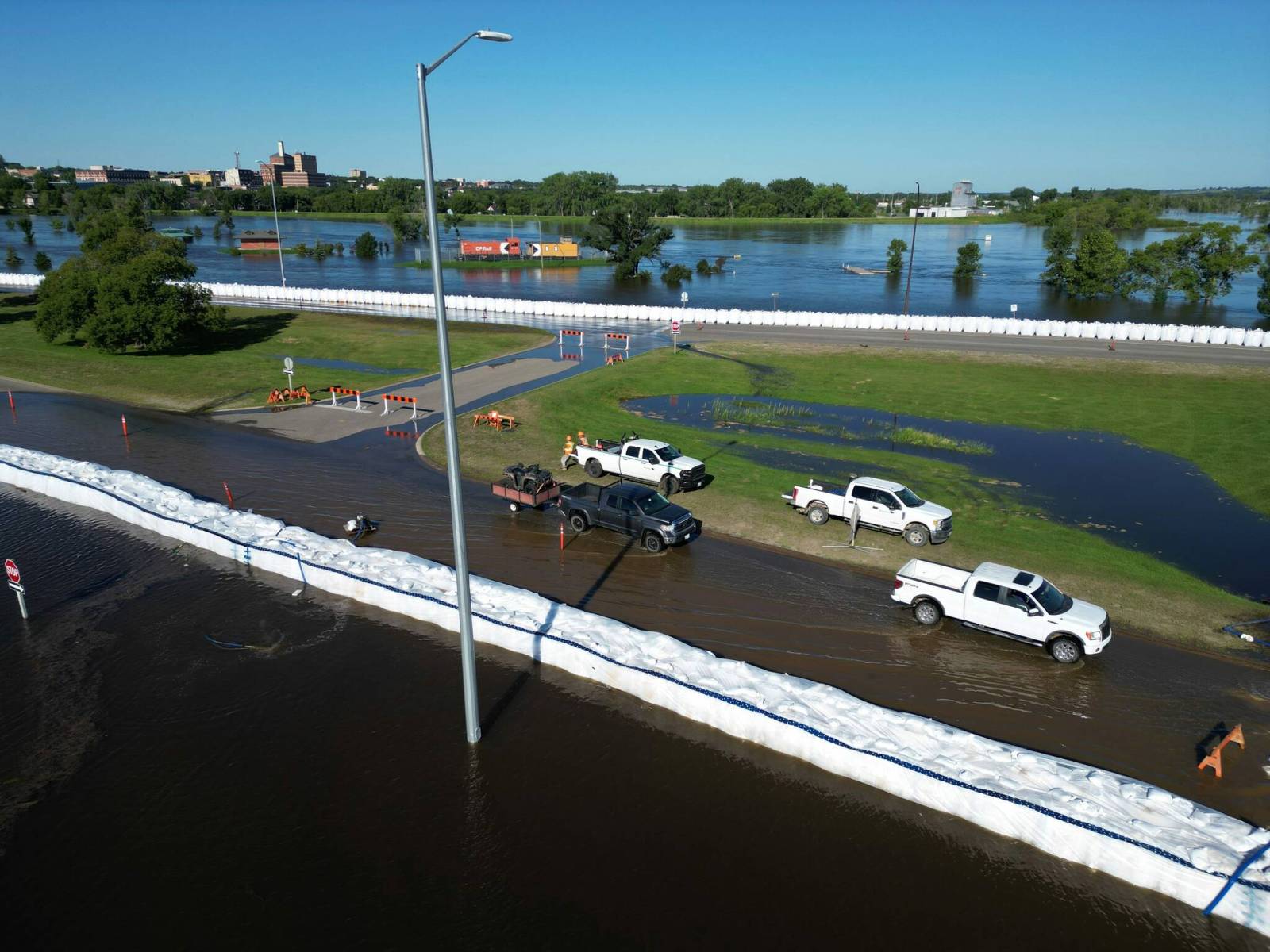 First Street North partially closed as river peaks