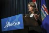 Alberta Premier Danielle Smith provides an update in Calgary on Wednesday, Feb. 19, 2025. THE CANADIAN PRESS/Jeff McIntosh