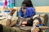 Drag performer Billie Jolene donates blood at the Bloody Good Drag event at Canadian Blood Services in Halifax, Thursday, Nov. 27, 2025. THE CANADIAN PRESS/Kelly Clark