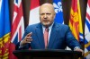 International Criminal Court (ICC) Chief Prosecutor Karim Khan speaks at a press conference during his first official visit to Canada on Parliament Hill, in Ottawa, on Friday, May 5, 2023. THE CANADIAN PRESS/Spencer Colby