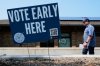 A voter walks to polling place in Milwaukee, Tuesday, July 28, 2026. (AP Photo/Nam Y. Huh)