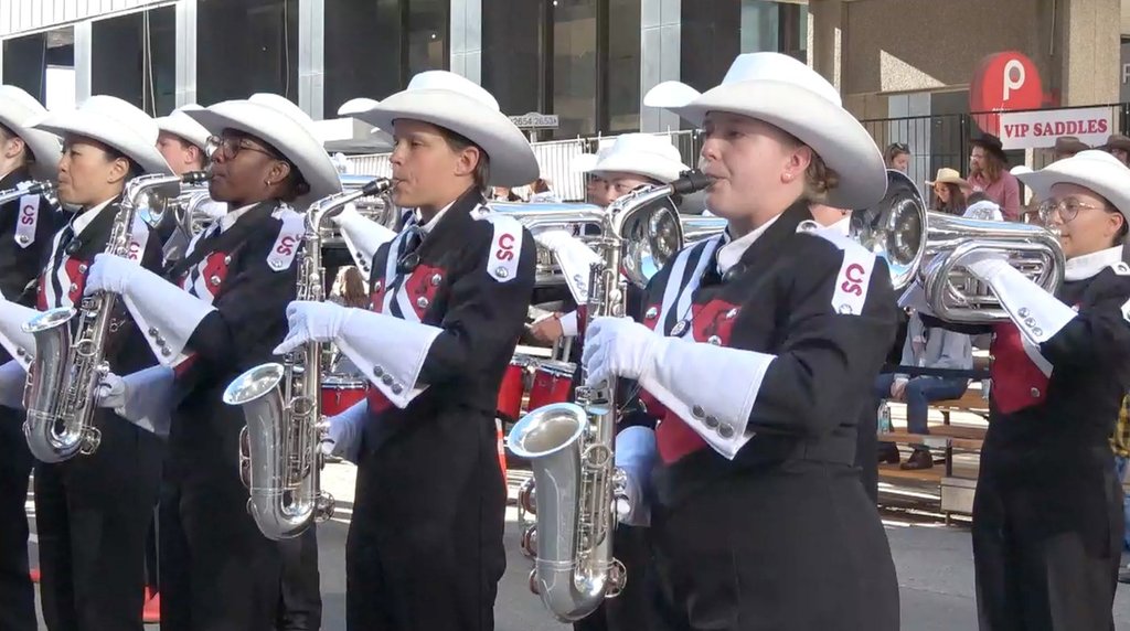 Sore feet, big smiles: What it's like playing in the Calgary Stampede Showband