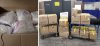 Suspected methamphetamine and cocaine seized by the Canada Border Services Agency from a commercial truck at the Coutts port of entry on the Alberta-U.S. border, on July 2, 2026, is shown in this composite of handout photos. THE CANADIAN PRESS/Handout - CBSA (Mandatory Credit)