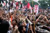 Student wing activists of different political parties join in a rally demanding educational reforms as part of the Cockroach Janta Party's ongoing protest movement, in Kolkata, India, Friday, July 24, 2026. (AP Photo/Bikas Das)