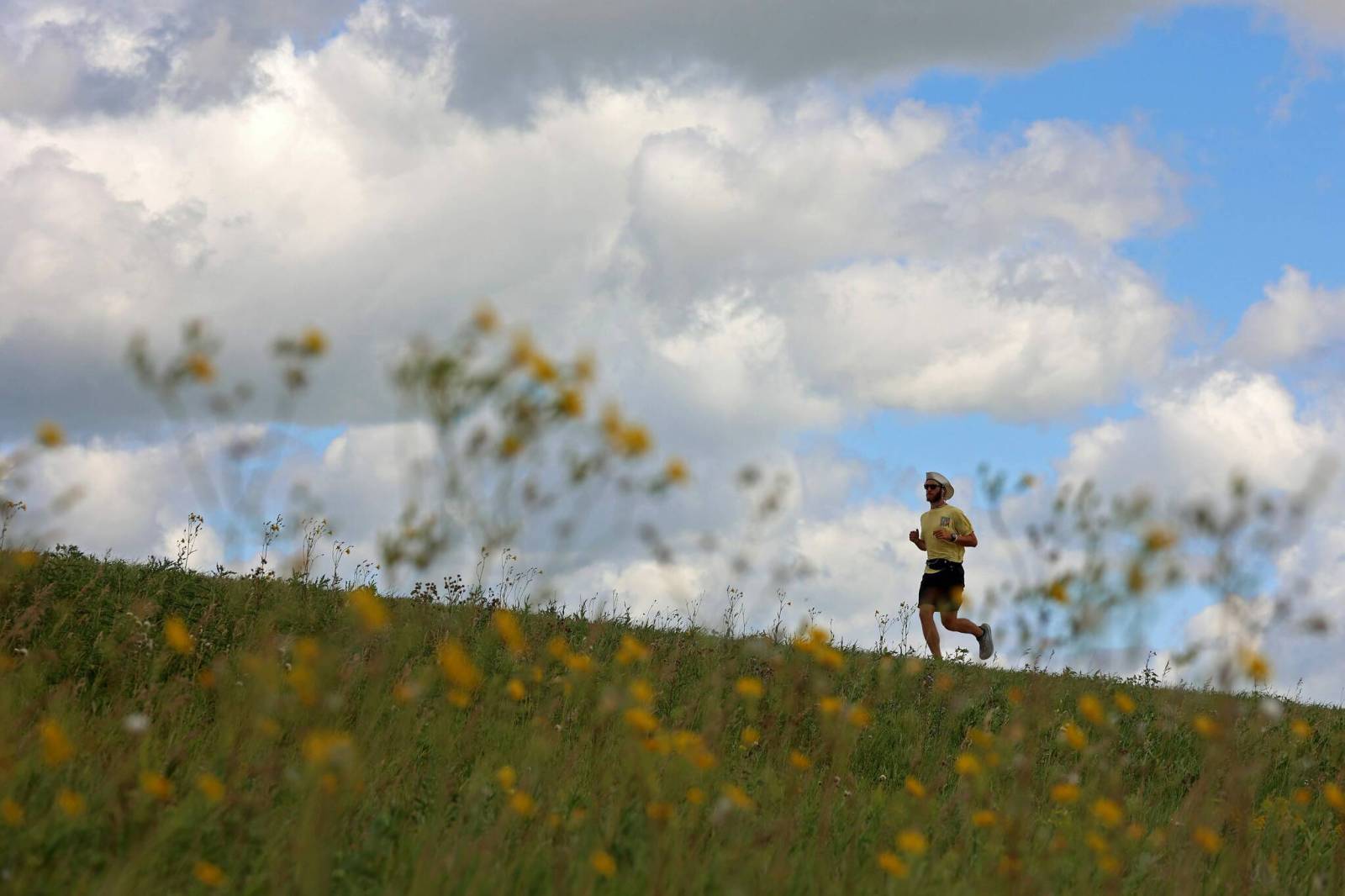 Cross-country runner makes pit stop