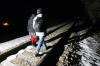 Migrants from Somalia cross into Canada illegally from the United States by walking down this train track into the town of Emerson in this file photo from 2017. (The Canadian Press files)