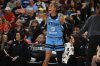 Chicago Sky's Natasha Cloud (9) yells at the referees before getting called for a technical foul during the first half of a WNBA basketball game against the Indiana Fever in Chicago, Saturday, Aug. 8, 2026. (AP Photo/Paul Beaty)