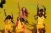 Shakira performs at halftime of the World Cup final soccer match between Spain and Argentina in East Rutherford, N.J., near New York, Sunday, July 19, 2026. (AP Photo/Yuki Iwamura)