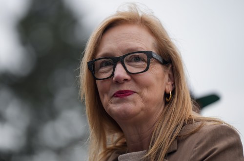 B.C. Finance Minister Brenda Bailey attends a blessing ceremony for the first tower at the Senakw Indigenous-led housing development being built by the Squamish Nation, in Vancouver, on Friday, May 8, 2026. THE CANADIAN PRESS/Darryl Dyck
