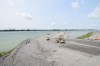 Work on the Port of Montreal expansion project in Contrecoeur, in the Montérégie region, is progressing. The project entered a new phase in August with start of construction of a jetty for the dock. THE CANADIAN PRESS/Handout - Montreal Port Authority (Mandatory Credit)