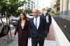 Attorney for Meta, Paul W. Schmidt, right, walks out of court after tech giant Meta agreed to pay billions as part of a settlement to end a landmark trial over teen social media addiction on Wednesday, Aug. 26, 2026, in Oakland, Calif. (AP Photo/Noah Berger)