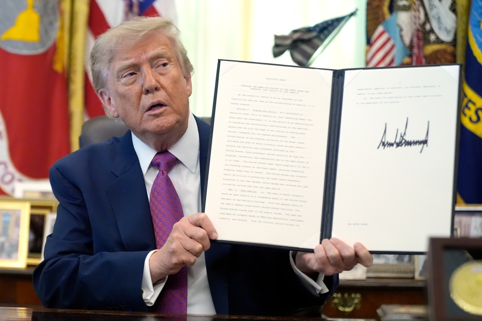 Indigenous leaders condemn Trump's move to rename Lake Ontario