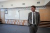 B.C. Premier David Eby tours a classroom at the new Stride Avenue Community School built to replace the former school that opened on the site in 1929, in Burnaby, B.C., on Tuesday, Sept. 1, 2026. THE CANADIAN PRESS/Darryl Dyck
