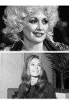 Dolly Parton, top, on Nov. 11, 1982 in Nashville and Gloria Steinem on Feb. 17, 1970 in New York. (AP Photo/Mark Humphrey, Anthony Camerano, File)