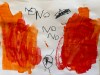 This painting, shown in a handout photo, was done by four-year-old Willow Thompson after returning to her home in Summerland, B.C., following a wildfire earlier this month. An expert says children can respond differently than adults when an evacuation impacts their sense of safety. THE CANADIAN PRESS/Handout — Erin Trainer (Mandatory Credit)