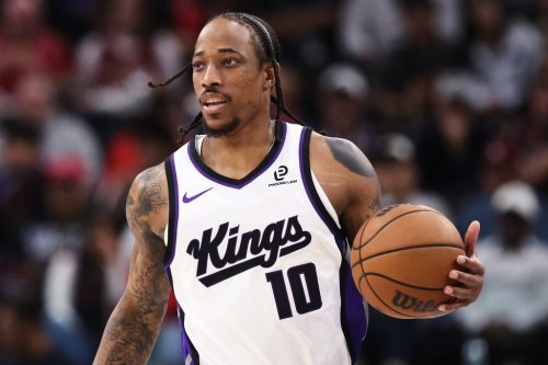 FILE - Sacramento Kings guard DeMar DeRozan dribbles downcourt during the first half of an NBA basketball game against the Los Angeles Clippers, March 14, 2026, in Inglewood, Calif. (AP Photo/Jessie Alcheh, File)