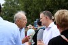 Iowa Sen. Chuck Grassley, left, speaks with United States Trade Representative Jamieson Greer during a visit to the Iowa State Fair in Des Moines, Friday, Aug. 14, 2026. THE CANADIAN PRESS/Kelly Geraldine Malone