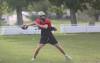 Jake Cory loads up to throw the ball at practice yesterday. The Grade 10 quarterback looked good in preseason and is ready to step into the starting role. (Rowan McCarthy/The Brandon Sun)