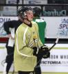 Brandon Wheat Kings forward Cole Hunter of Oakburn watches his teammates after practice on Thursday at Assiniboine Credit Union Place. Hunter, who is still fighting for a job, is looking for a strong weekend as the club plays its final two pre-season games against the Moose Jaw Warriors. (Perry Bergson/The Brandon Sun)
                                Sept. 10, 2026