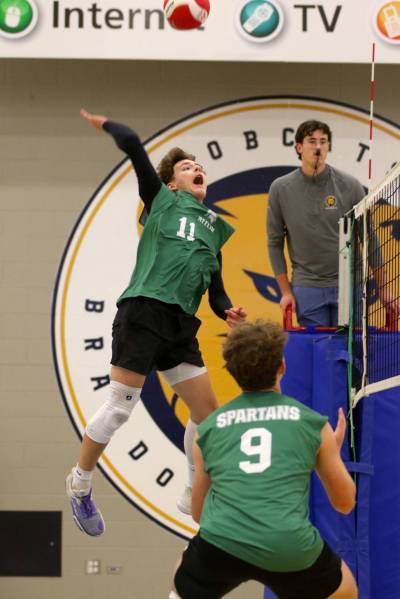 Neelin&rsquo;s Lucas Gamache has committed to the Brandon University men&rsquo;s volleyball team for the 2027-28 Canada West season. (Thomas Friesen/The Brandon Sun)