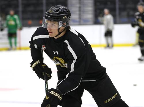Nigel Boehm will have a big presence on Brandon's blue-line this season. (Perry Bergson/The Brandon Sun)
