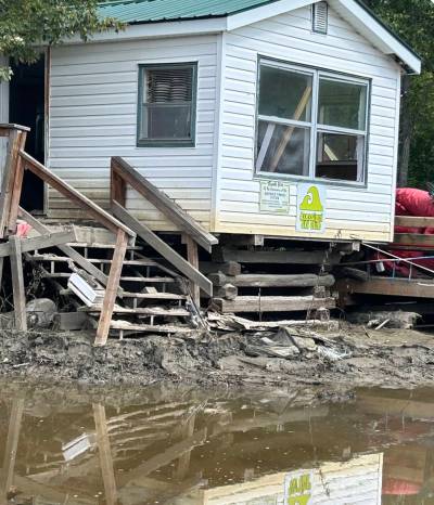 With winter around the corner, the Asessippi Ski Club is in a race to repair its flooded buildings before the first snowfall. (Supplied)