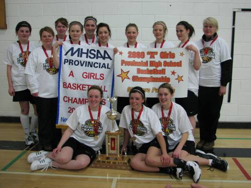 The Glenboro Panthers varsity girls' basketball team of 2003 to 2009 is entering the Manitoba Basketball Hall of Fame on Saturday, after winning five single-A titles in six years. (Submitted)