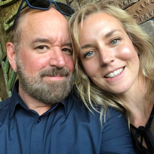 Brandon-raised drummer Chris Sutherland alongside wife and musical partner Christina Faye. (Supplied)