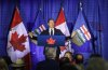 Conservative Leader Pierre Poilievre delivers a speech on national unity in Calgary, Monday, June 8, 2026. THE CANADIAN PRESS/Jeff McIntosh