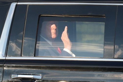 President Donald Trump arrives to board Marine One on the Ellipse near the White House, Friday, Sept. 18, 2026, in Washington. (AP Photo/Alex Brandon)