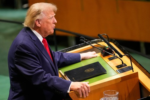 United States President Donald Trump speaks during the 81st session of the United Nations General Assembly at United Nations headquarters, Tuesday, Sept. 22, 2026. (AP Photo/Yuki Iwamura)