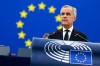 Prime Minister Mark Carney addresses the European Parliament in Strasbourg, France, on Thursday, Sept. 17, 2026. THE CANADIAN PRESS/Justin Tang
