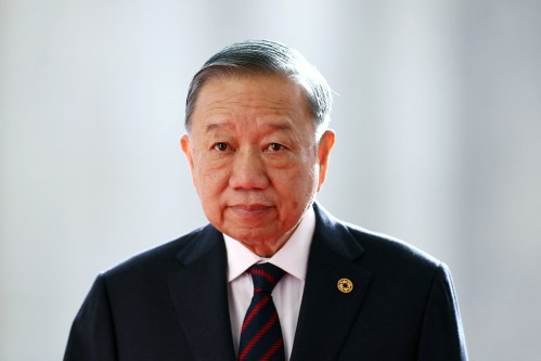 Vietnam's President To Lam arrives to attend the International Space Summit in Paris Thursday, Sept. 10, 2026. (Abdul Saboor/Pool Photo via AP)