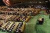 Delegates leave as Israeli Prime Minister Benjamin Netanyahu speaks during the 81st session of the United Nations General Assembly at United Nations headquarters, Thursday, Sept. 24, 2026. (AP Photo/Heather Khalifa)