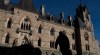 A person is silhouetted against West Block as Parliament returns following the summer recess in Ottawa, Monday, Sept. 21, 2026. THE CANADIAN PRESS/Adrian Wyld