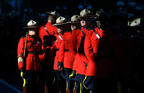 RCMP officers gather before marching to Parliament Hill for the 49th annual Canadian Police and Peace Officers' Memorial in Ottawa on Sunday, Sept. 27, 2026. THE CANADIAN PRESS/Patrick Doyle