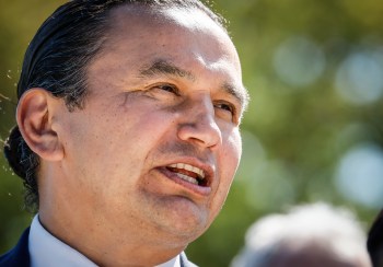 Manitoba premier Wab Kinew announces funding for geothermal heating in new developments at the University of Manitoba in Winnipeg, Wednesday, Sept. 9, 2026. THE CANADIAN PRESS/John Woods