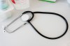 A stethoscope is seen in the Centre Hospitalier de l'Université de Montréal in Montreal, Wednesday, Aug. 20, 2025. THE CANADIAN PRESS/Christopher Katsarov