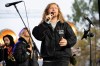 FILE - Christian musician Sean Feucht, of California, preaches to the crowd during a rally at the National Mall in Washington, Oct. 25, 2020. (AP Photo/Jose Luis Magana, File)