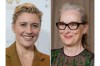 Greta Gerwig appears at the 37th annual Producers Guild Awards in Los Angeles on Feb. 28, 2026, left, and Meryl Streep appears at The Albies in London on Oct. 3, 2025. (AP Photo)