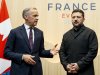 Canada’s Prime Minister Mark Carney meets with Volodymyr Zelenskyy president of Ukraine, during the G7 summit in Evian-les-Bains, France, on Tuesday, June 16, 2026. THE CANADIAN PRESS/Christopher Katsarov
