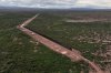 A portion of border wall is under construction in the Big Bend region, Wednesday, Sept. 23, 2026, near Sierra Blanca, Texas. (AP Photo/John Locher)