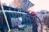 A firefighter tries to douse a fire at Tuptup Resto and Resort at Inani in Cox's Bazar district, Bangladesh, Saturday, Oct. 17, 2026. (AP Photo/Shamimul Islam Faisal)