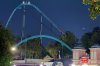 A roller coaster is shown at Six Flags over Georgia on Monday, Oct. 12, 2026 in Austell, Ga. (AP Photo/Emily Megnien)