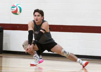 Assiniboine College's Josh Gamache heads into his third year with the program as a co-captain. The Cougars begin the MCAC volleyball season at home tonight. (Thomas Friesen/The Brandon Sun)