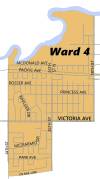 A map showing the boundaries of Ward 4. (City of Brandon)