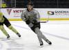 Aiden Foster skates at Brandon Wheat Kings practice at Assiniboine Credit Union Place on Thursday afternoon. He will make his Wheat Kings debut tonight against the visiting Seattle Thunderbirds. (Perry Bergson/The Brandon Sun) Oct. 22, 2026