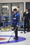 Steve Irwin marks the shot for his teammates during the game against Andrew Kempthorne on Wednesday. Irwin is undefeated with a 3-0 record to start the 2026-27 season. (Rowan McCarthy/The Brandon Sun)
