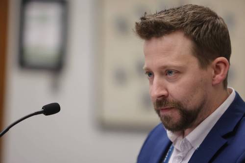 City of Brandon finance director Troy Tripp speaks at the Oct. 19 city council meeting. (Alex Lambert/The Brandon Sun)